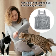 Apron For Holding Cats Soft Kitten Bib Kangaro Pocket Pet Clothes Sleeping Suit