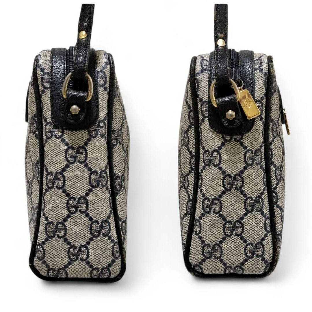 GUCCI Old GG Supreme PVC Shoulder Bag Navy Authentic Vintage Classic thumbnail 4