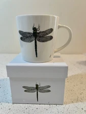 New in Box - DRAGONFLY Libellule Insect Bone China Trend Mug - PPD