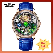 2024 PINDU Light Luxury Men's Automatic Mechanical Watch Business Casual Watch