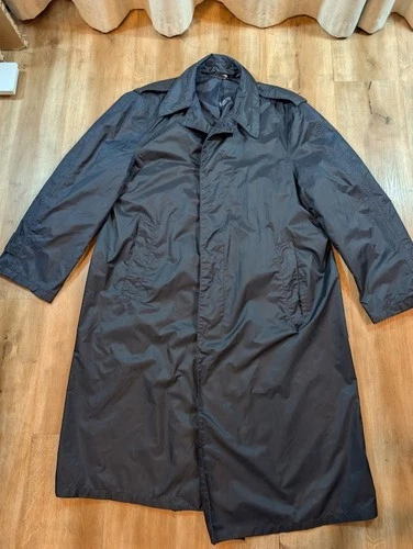 Vintage 1968 Sidran Sportswear USAF Military Nylon Rain Coat 36S Blue - product listing photo