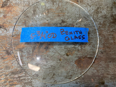 ZENITH radio dial glass original 5-3/4'' OD