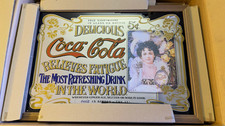 Coca-Cola Relief Bar-/Wandspiegel &bdquo;Delicious 5&cent;&ldquo; Delicious & Refreshing Vintage