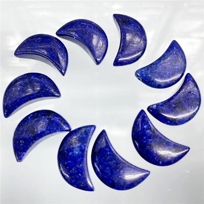 50pcs Imitation Lapis Lazuli Stone Healing Moon Gemstone Reiki for Home Decor *y