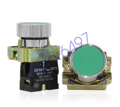 10PCS New Chint NP2-BA31 Pushbutton Switches Green NO Brand