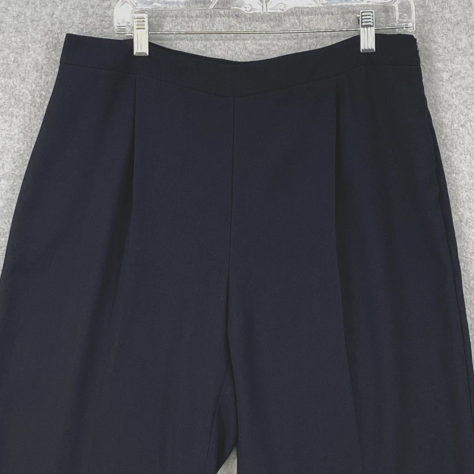 Bar lll Dress Pants Women's 10 Black Pleated Front Wide Leg High Rise Dressy - Image 2 of 4