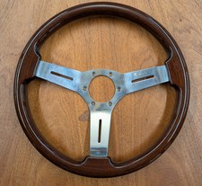 Nardi Wood Steering Wheel 36.5 36cm 2.5cm Dish With 2 Boss Used Bmw E9