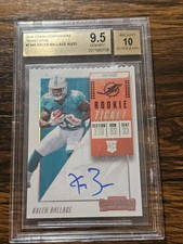 Kalen Ballage 2018 contenders ticket stub auto autograph #134 /33 Gem Mint 