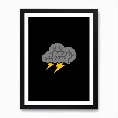 Brain Storm Art Print Framed Wall Art Poster Canvas Print Picture