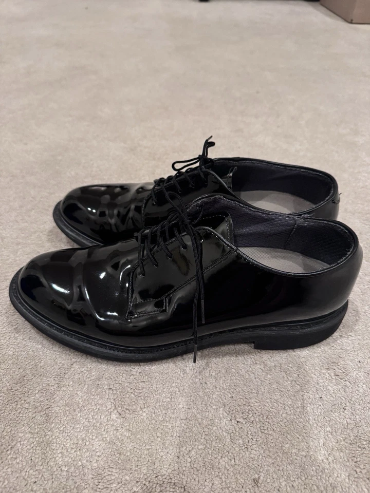 Bates Lites 00942 Oxford de alto brillo para hombre negro 10,5 D resistente al aceite y al deslizamiento Foto 4 de 4