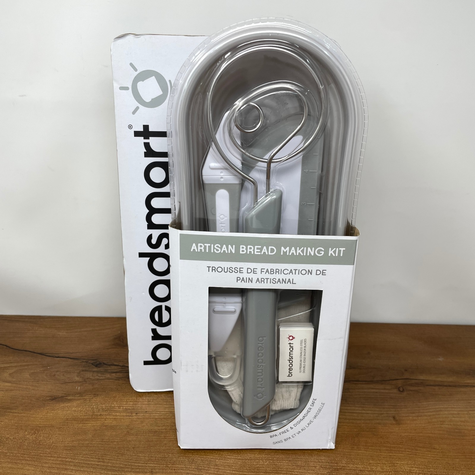 Breadsmart Artisan Bread Making Kit - 5PC Sourdough Baking Set, Gray NIB Sealed