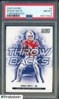 2025 Score #3 Drake Maye Throwbacks Patriots RC Rookie PSA 8 NM-MT