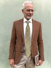 SHLAX&WING Mens Necktie Ties Yellow Blue Paisley New Fashion Wedding