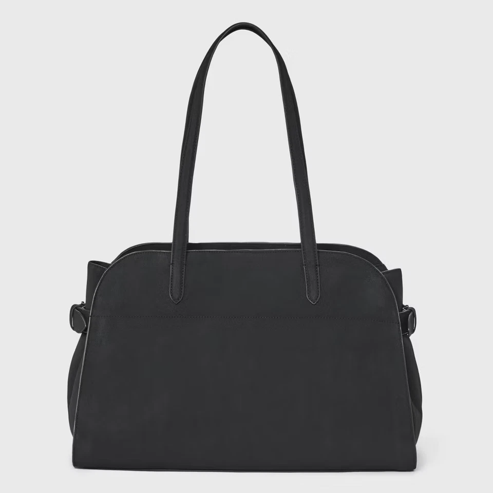 Solid Soft Satchel Handbag - A New Day Black