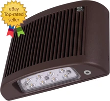 EOF Series Bronze Outdoor LED Full Cutoff Emergency Wall Pack with Photocell