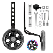 Training Wheels with Noiseless Flash Wheels - Fits 12, 14, 16, 18, 20 Inch Ki...