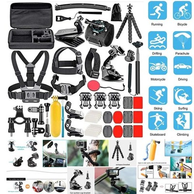50-in-1 + Waterproof Case for Gopro Hero 13 12 11 10 Action Camera Accessory Kit