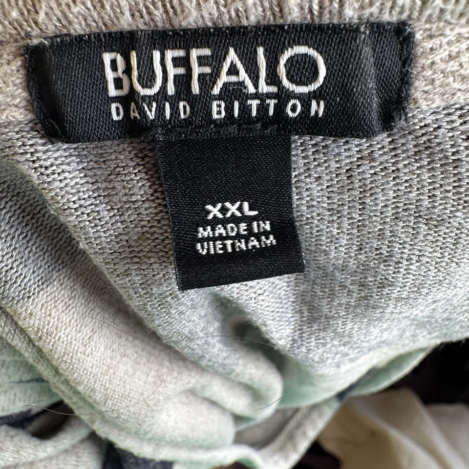 Buffalo by David Bitton Soft Cozy Crewneck Sweater Tan Stars Sz XXL Banded Hem - Image 4 of 4