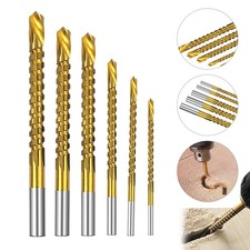 6Pcs 3mm-8mm Side Cutting Drill Bit Twists Drill Bits Serrated Drill Bit Set