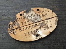 Original WW2 WWII Battl. Relic German Navy Kriegsmarine Dog tags/ 1944