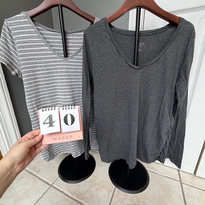 Maternity Tops Size XL Lot of 2 tops : Motherhood Maternity Isabel Ruched Shirts