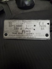 1965 El Camino Trim Cowl Tag