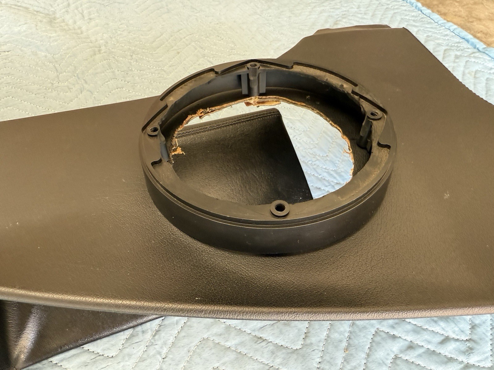 Genuine Ferrari 348 Original Black Leather Rear Shelf End Caps