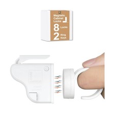 RovingCove Ergonomic Magnetic Cabinet Baby Locks 8-pk, Child Proof Drawer Cup...
