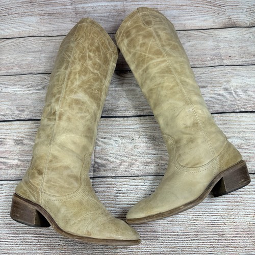 Steve Madden Mantel Leather Knee High Boots 10M Boho Western Coastal Cowgirl - Picture 11 of 16