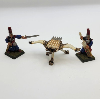 Warhammer Fantasy 40k Lot -- Metal Painted Claw Bolt Thrower, Archer & Swordsmen