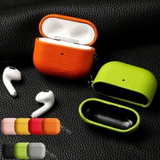 For Airpods 5 4 3 Airpods Pro 3 2 Shockproof Leather Rugged Case With Keychain