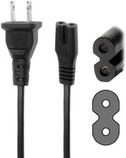 AC Power Cord 2 Prong for HP DeskJet 1010 1112 2130 3755 Printer
