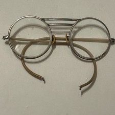 READ Broken Antique Willson Welding Glasses Safety Glass Motorcycle Steampunk