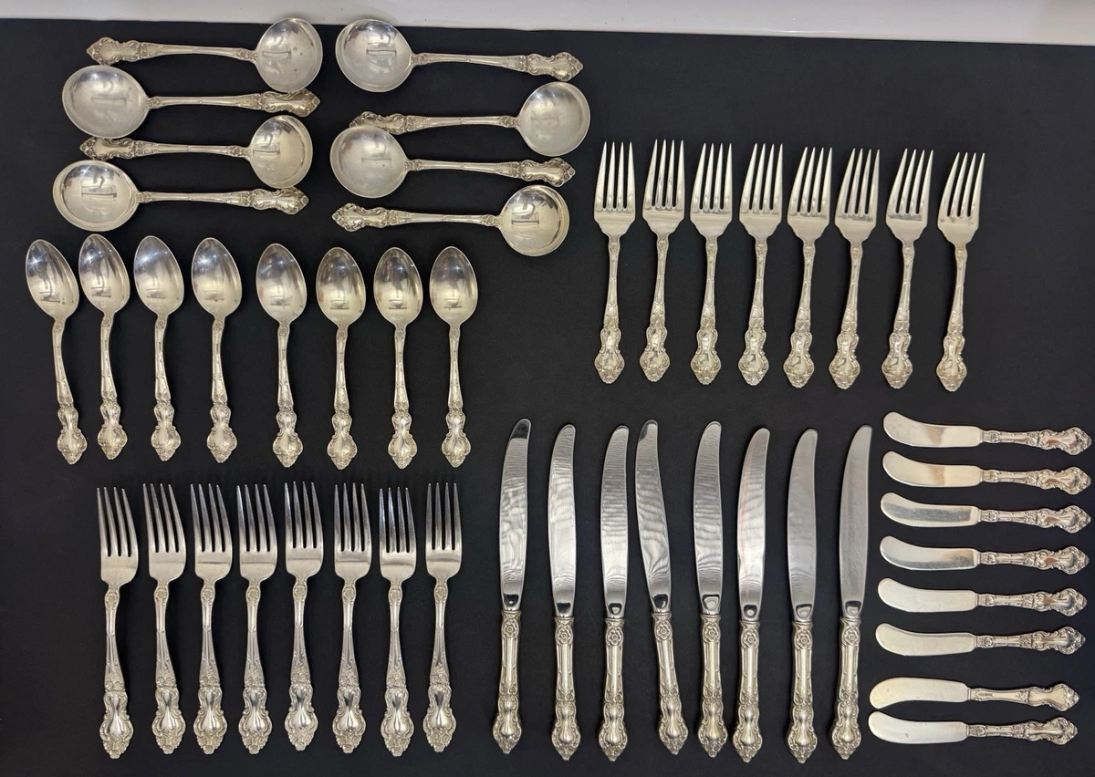 25+ Rose Antique US Sterling Silver Flatware-Sets for sale