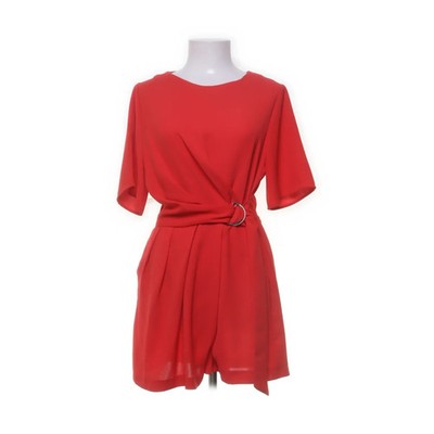 Zara Basic, Jumpsuit, Größe: L, Rot, Polyester, Einfarbig, Damen #xBk