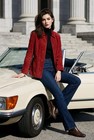 Vintage Jaclyn Smith Red Genuine Suede Leather Jacket - Women's Size Large Scuff — photo 6