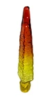 Blenko Glass Sunface Stopper Garden Spear - Tangerine