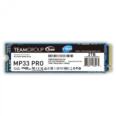 Teamgroup Mp33 Pro 2Tb Ssd M.2 2280 Nvme Pcie 3.0 Solid State Drive Computer