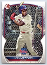 2023 Bowman TayShaun Walton #BD-183 Philadelphia Phillies