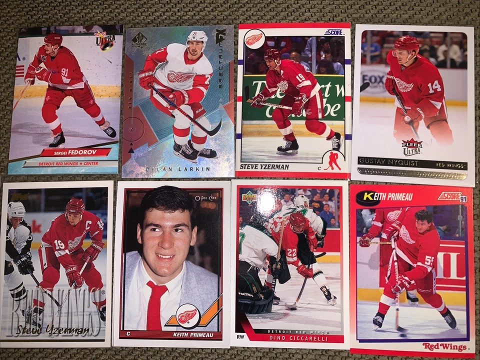 Lote de 26 cartas de Detroit Red Wings de diferentes años y marcas Foto 3 de 4