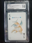 1999 Pokemon Playing Cards Dragonite 3 Of Spades CGC 10