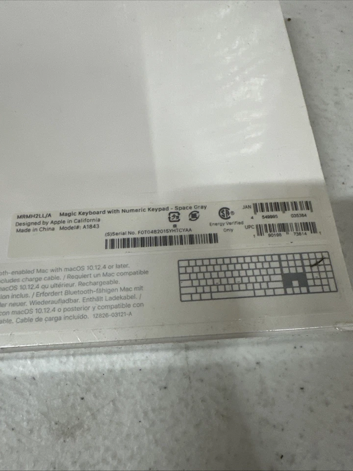 Apple Magic Wireless Keyboard Space Gray MRMH2LL/A A1843 SEALED NEW - Image 3 of 3