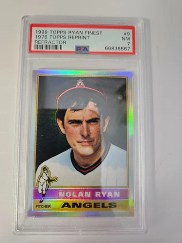1999 Topps Finest Refractor Nolan Ryan #9 PSA 7 California Angels