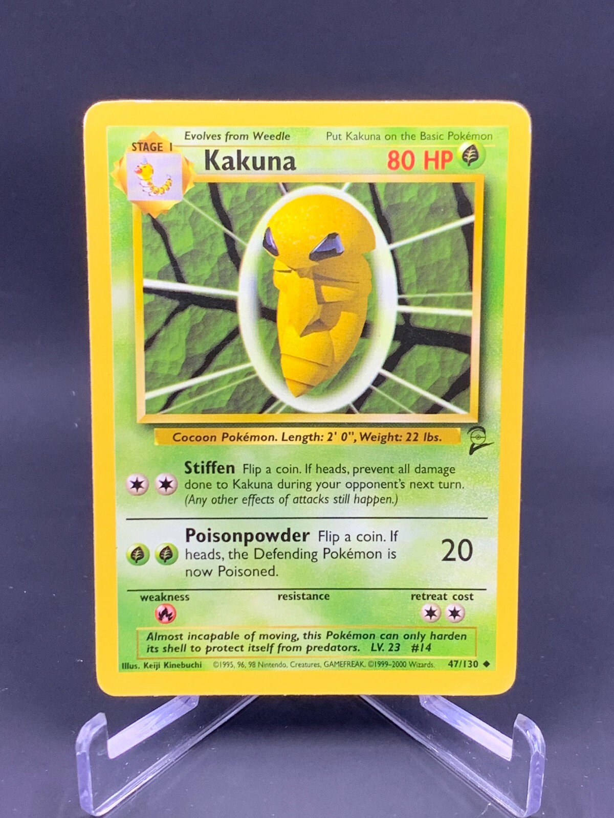 Pokemon Base Set Set 2 Kakuna 47/130 Non Holo LP