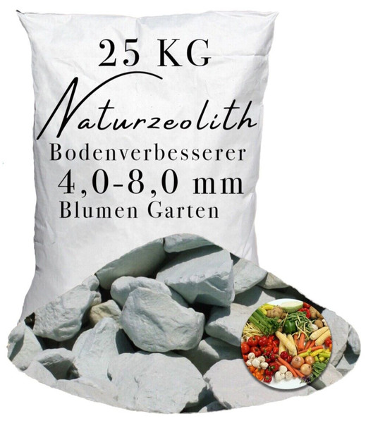 Zeolith 25Kg 4,0-8,0Mm Bodenverbesserer Im Garten Obst GemüSe KräUter Blumen-image