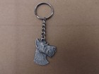 Vintage 1982 Keychain Rawcliffe Pewter I Love My Schnauzer Key Ring