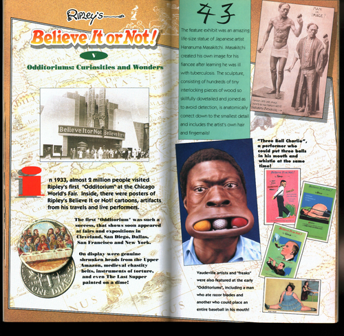 Folleto Ripley's Believe It or Not History & Museum Guide 1990 grueso a todo color - Imagen 3 de 5
