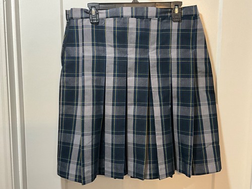 CFj WEAR GIRLS BLUE GRAY BLACK & YELLOW SCHOOL UNIFORM SKIRT SIZE 34 NWOT’S - Picture 2 of 6