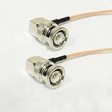 Bnc Male RA to BNC Male plug right angle type Patch Cable Video 15cm 6inch RG31