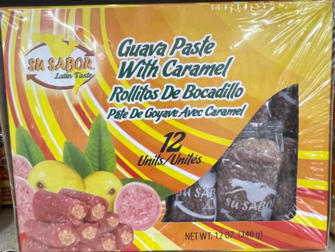 Pasta de Guayaba con Caramelo Rollitos de Bocadillo 12 unidades pasta de guayaba
